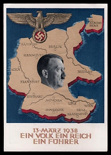 Maps Third Reich Nazi Propaganda Postcard