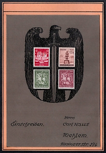 Rare Propaganda Private Cover on Cardboard Third Reich Nazi Cover