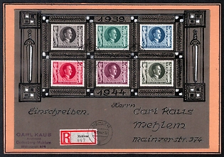 Rare Propaganda Private Cover on Cardboard Third Reich Nazi Cover