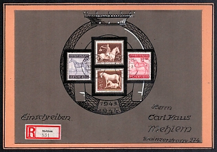 Rare Propaganda Private Cover on Cardboard Third Reich Nazi Cover