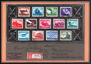 Rare Propaganda Private Cover on Cardboard Third Reich Nazi Cover