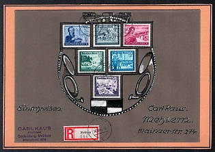 Rare Propaganda Private Cover on Cardboard Third Reich Nazi Cover