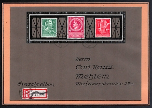 Rare Propaganda Private Cover on Cardboard Third Reich Nazi Cover