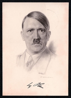 Hitler Third Reich Nazi Propaganda Postcard