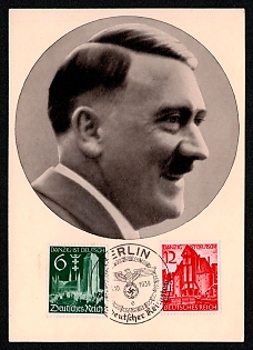 Hitler Third Reich Nazi Propaganda Postcard