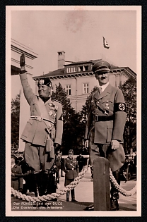Hitler and Personalities Third Reich Nazi Propaganda Postcard