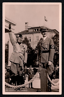 Hitler and Personalities Third Reich Nazi Propaganda Postcard