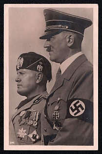 Hitler and Personalities Third Reich Nazi Propaganda Postcard