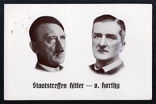 Hitler and Personalities Third Reich Nazi Propaganda Postcard