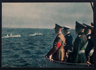 Hitler and People Third Reich Nazi Propaganda Postcard