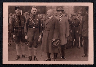 Hitler and People Third Reich Nazi Propaganda Postcard