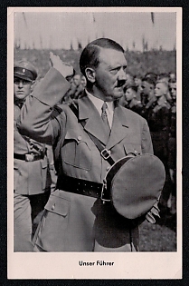 Hitler and People Third Reich Nazi Propaganda Postcard