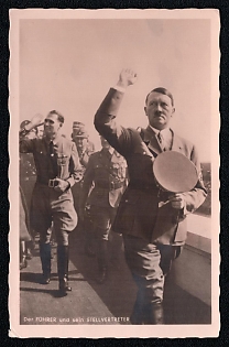 Hitler and People Third Reich Nazi Propaganda Postcard