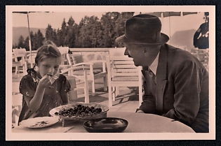 Hitler and Children Third Reich Nazi Propaganda Postcard