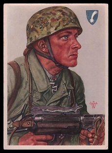 High Rank Military Personnel Portrait Third Reich Nazi Propaganda Postcard