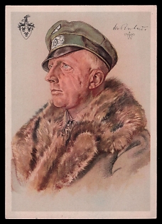 High Rank Military Personnel Portrait Third Reich Nazi Propaganda Postcard