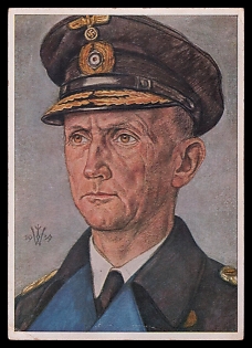 High Rank Military Personnel Portrait Third Reich Nazi Propaganda Postcard