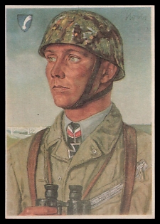 High Rank Military Personnel Portrait Third Reich Nazi Propaganda Postcard