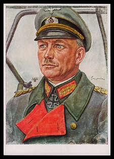 High Rank Military Personnel Portrait Third Reich Nazi Propaganda Postcard
