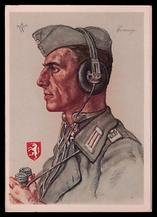 High Rank Military Personnel Portrait Third Reich Nazi Propaganda Postcard