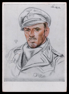 High Rank Military Personnel Portrait Third Reich Nazi Propaganda Postcard