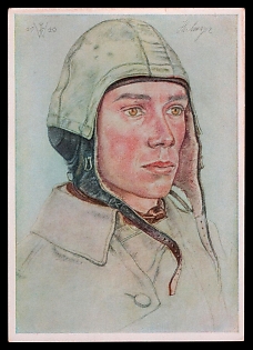 High Rank Military Personnel Portrait Third Reich Nazi Propaganda Postcard