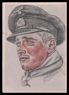 High Rank Military Personnel Portrait Third Reich Nazi Propaganda Postcard