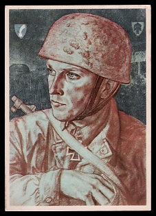 High Rank Military Personnel Portrait Third Reich Nazi Propaganda Postcard