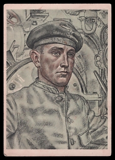 High Rank Military Personnel Portrait Third Reich Nazi Propaganda Postcard