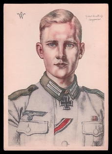 High Rank Military Personnel Portrait Third Reich Nazi Propaganda Postcard