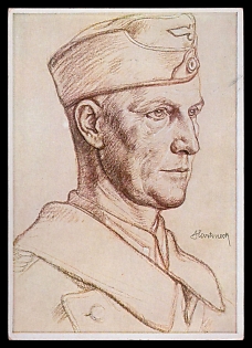 High Rank Military Personnel Portrait Third Reich Nazi Propaganda Postcard