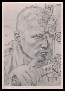 High Rank Military Personnel Portrait Third Reich Nazi Propaganda Postcard