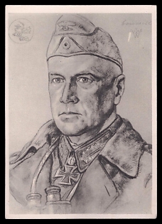 High Rank Military Personnel Portrait Third Reich Nazi Propaganda Postcard