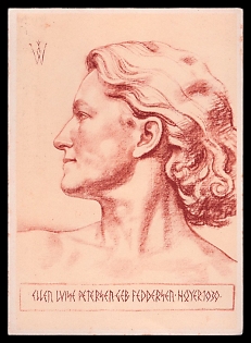 Woman Portrait Third Reich Nazi Propaganda Postcard