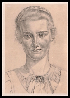 Woman Portrait Third Reich Nazi Propaganda Postcard