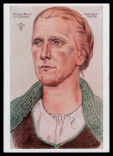 Woman Portrait Third Reich Nazi Propaganda Postcard