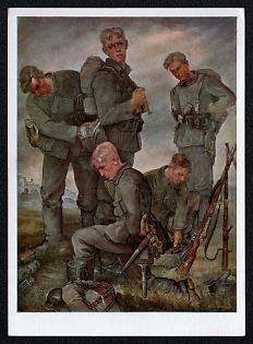 Infantry Wehrmacht Army Military Third Reich Nazi Propaganda Postcard