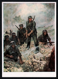 Infantry Wehrmacht Army Military Third Reich Nazi Propaganda Postcard