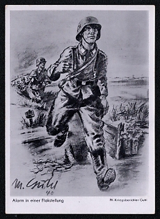 Infantry Wehrmacht Army Military Third Reich Nazi Propaganda Postcard