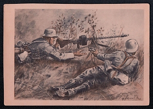 Infantry Wehrmacht Army Military Third Reich Nazi Propaganda Postcard