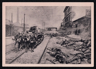 Infantry Wehrmacht Army Military Third Reich Nazi Propaganda Postcard