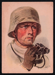 Infantry Wehrmacht Army Military Third Reich Nazi Propaganda Postcard