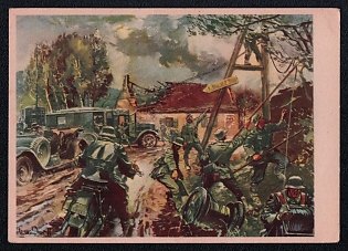 Infantry Wehrmacht Army Military Third Reich Nazi Propaganda Postcard