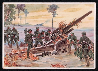 Infantry Wehrmacht Army Military Third Reich Nazi Propaganda Postcard