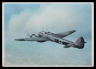 Military Aircraft Air Force Luftwaffe Third Reich Nazi Propaganda Postcard