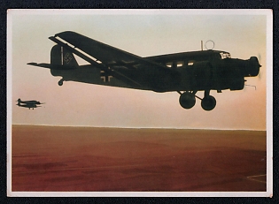 Military Aircraft Air Force Luftwaffe Third Reich Nazi Propaganda Postcard