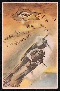 Military Aircraft Air Force Luftwaffe Third Reich Nazi Propaganda Postcard