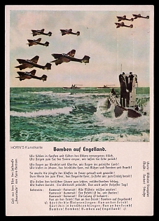 Military Aircraft Air Force Luftwaffe Third Reich Nazi Propaganda Postcard