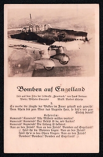 Military Aircraft Air Force Luftwaffe Third Reich Nazi Propaganda Postcard