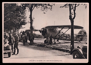 Military Aircraft Air Force Luftwaffe Third Reich Nazi Propaganda Postcard